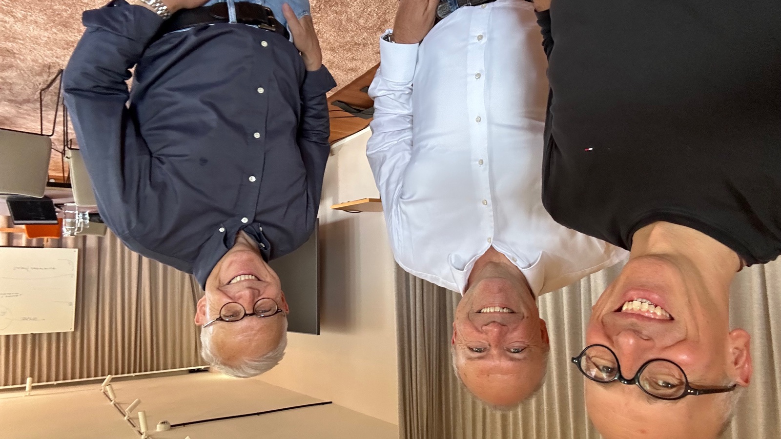 Hartmut Hübner, Alexander Jeeves and Otto Frommelt discussing mentoring in June 2026